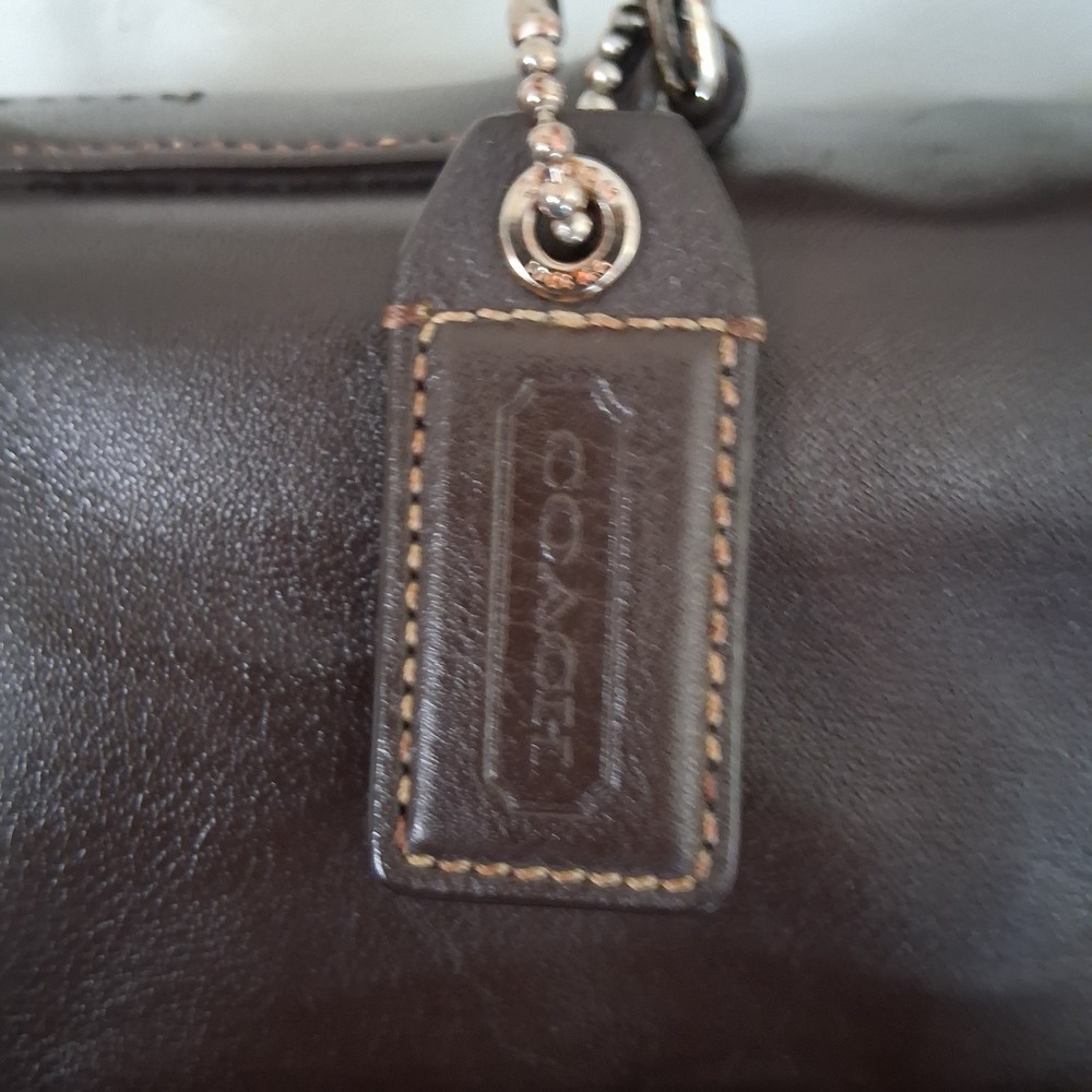 Vtg Coach F70096 Thompson Brown Leather Messenger Briefcase Laptop Bag Restored - Picture 10 of 16